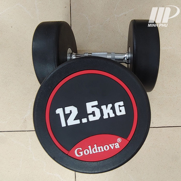Tạ tay cao cấp Goldnova 12.5kg ⚡ Dụng cụ tập GYM chuyên nghiệp ⚡ Tạ bọc cao su loại 12.5kg 1 chiếc