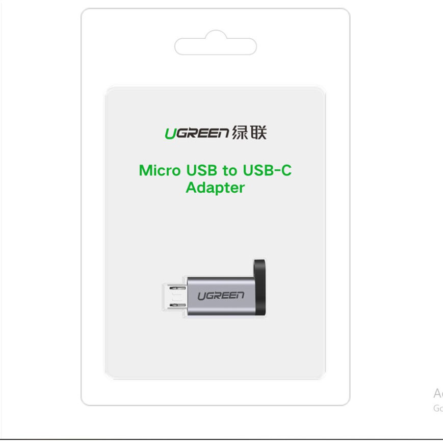 Đầu chuyển cổng Type C cái sang cổng Micro USB đực, dài 2.5cm nhỏ gọn, vỏ nhôm UGREEN US282 50590