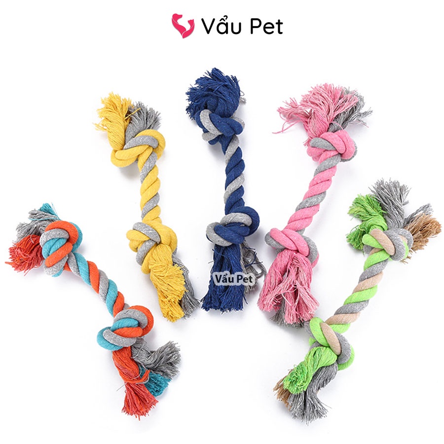 Đồ chơi dây thừng cho chó mèo (màu ngẫu nhiên) - Đồ chơi cho chó mèo Vẩu Pet Shop