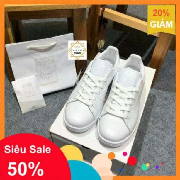 Xả [XẢ KHO] (CÓ SẴN - FULL PHỤ KIỆN) giày thể thao sneaker STAN SMITH Full white trắng . ^ new2021 ⁹