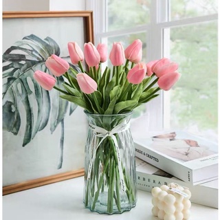 Hoa Giả 🌺 Hoa Tuy Líp Cao Su Lá Xoăn Bông Nhỏ