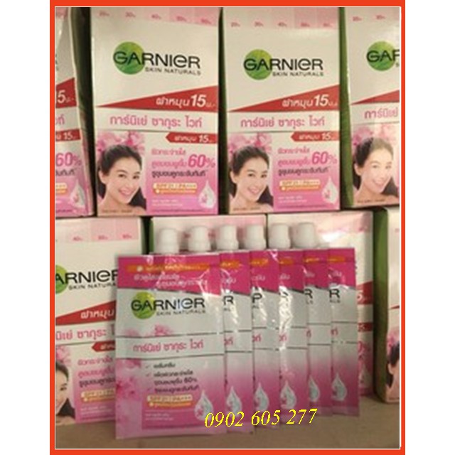 [hàng chính hãng]Hộp 6 gói Kem Garnier dưỡng da Thái Lan