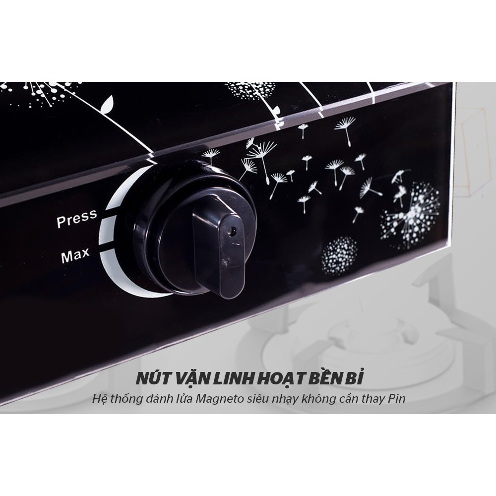 |CHÍNH HÃNG| Bếp đôi gas dương mặt kính  SUNHOUSE SHB3365