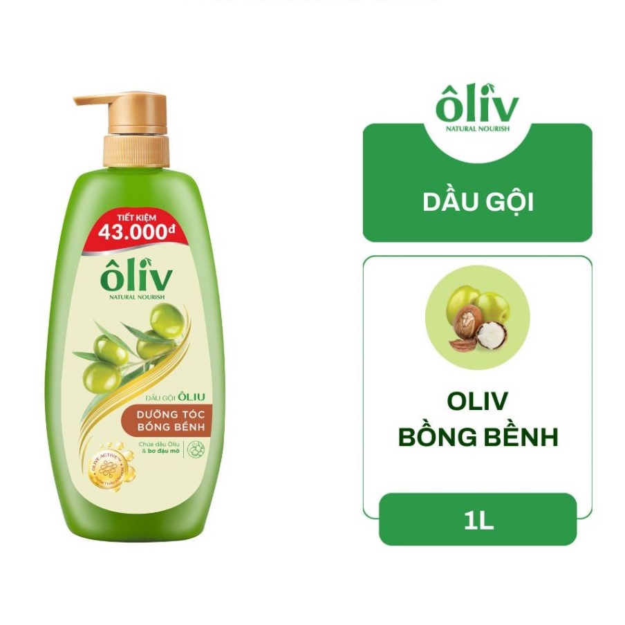 Dầu Gội Oliv Chắc Khỏe và Bồng Bềnh 1 Lít