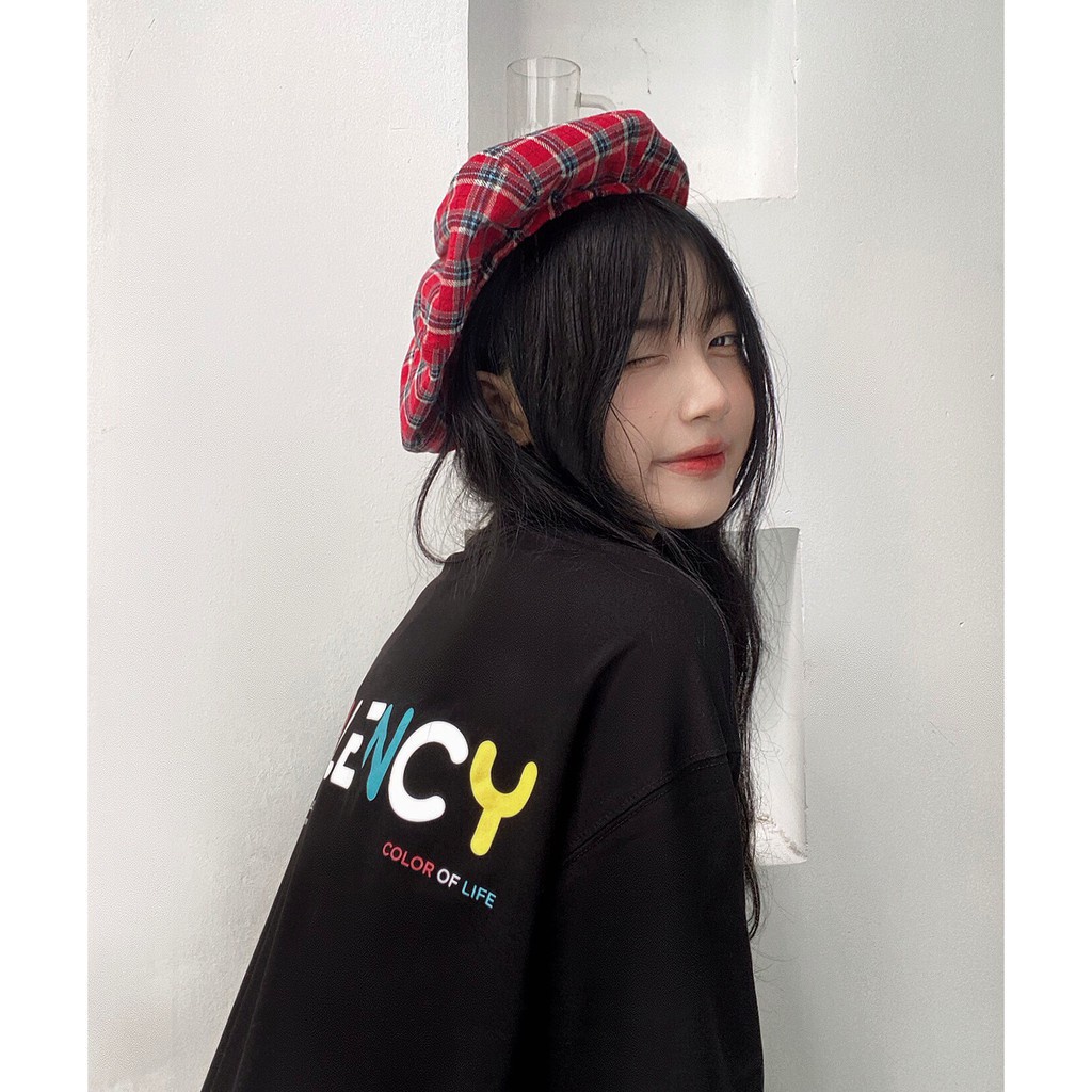 Áo oversize, form rộng Fallency Color, thun tay lỡ