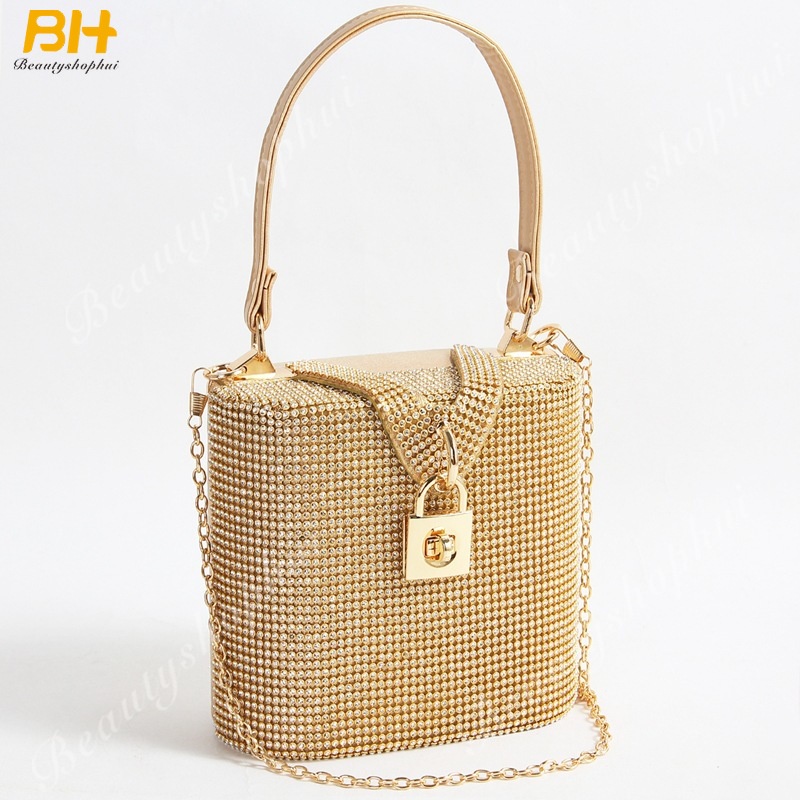 Túi Xách Đeo Vai Đính Đá Phong Cách Âu Mỹ Mới Cho Nữ