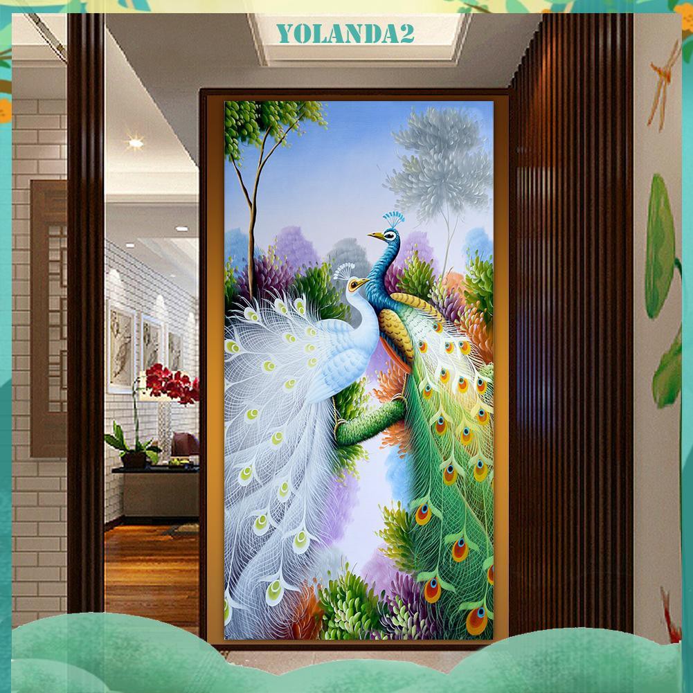 Tranh Thêu Con Công Kim Cương 5d