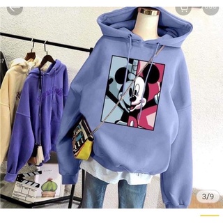 Áo nỉ có mũ mickey