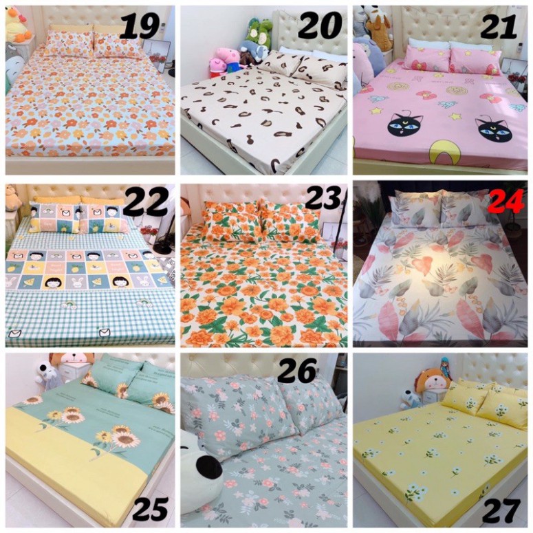 Ga Trải Giường Cotton Poly Nhập Khẩu, Ga Nệm Drap Giường Đủ Size Đủ Màu