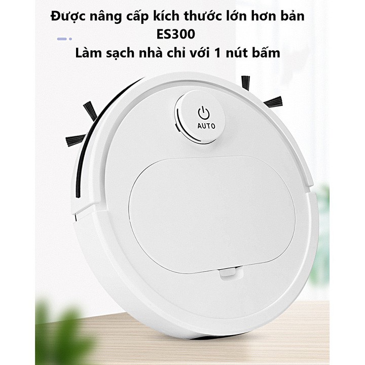 Robot Hút Bụi Lau Nhà Thông Minh ES350 PRO 2021 Cao Cấp 3 Trong 1, Cảm Biến Chạm, Chống Va Chạm Thông Minh Có Led