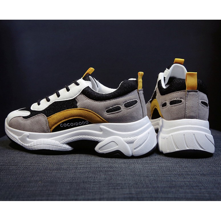 Giày sneaker nữ MS025 (xám vàng)