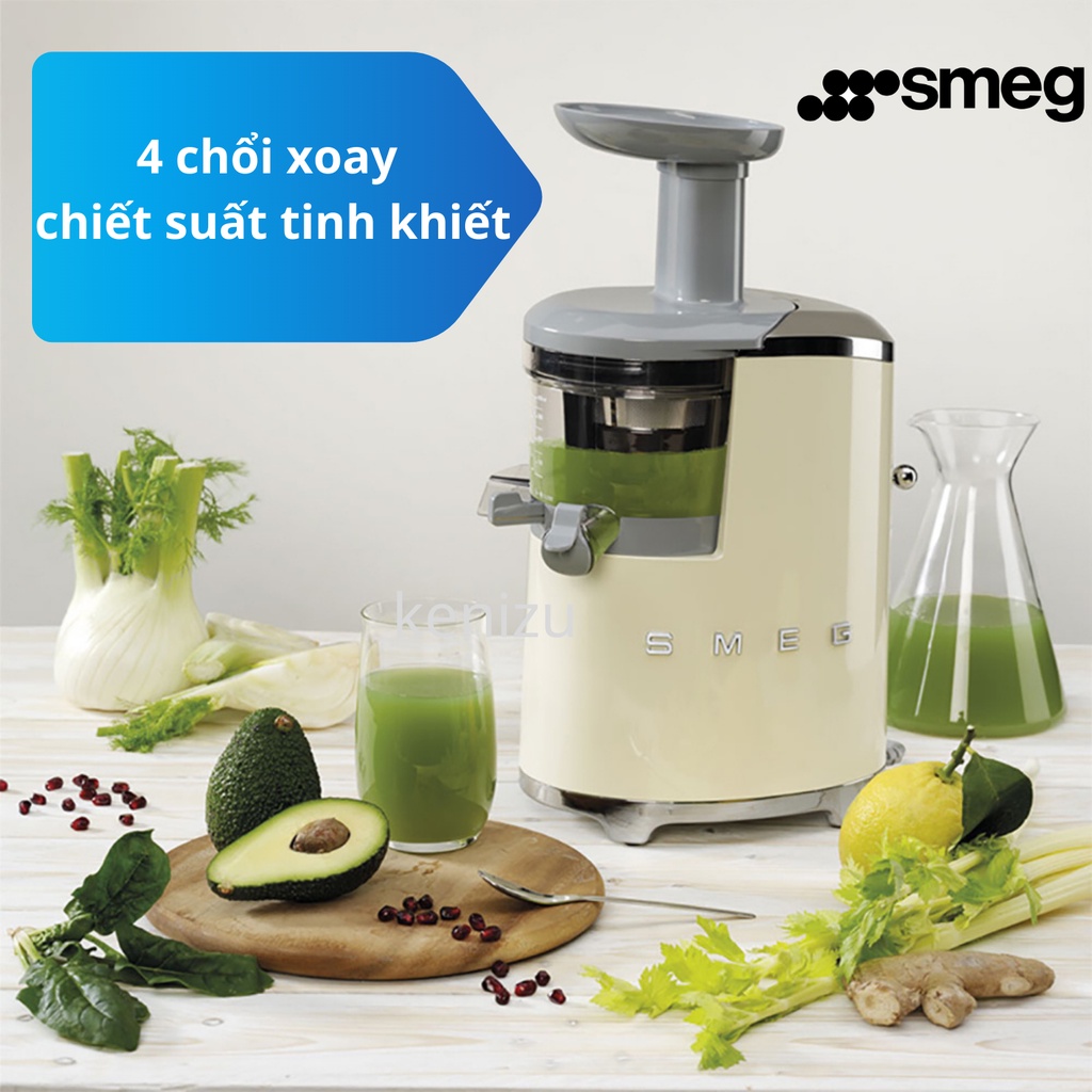 Máy ép chậm SMEG SJF01PBEU 50’S STYLE - Máy ép kiệt bã Smeg