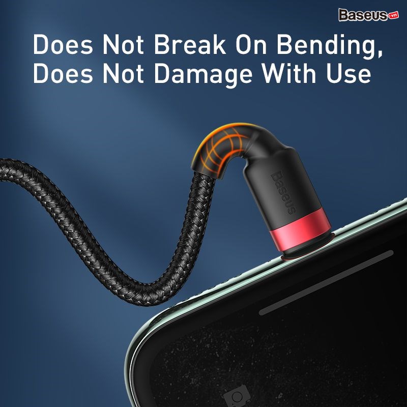 Dây sạc ip Baseus cafule bọc dù cao cấp - Cáp sạc nhanh dùng cho các dòng máy táo