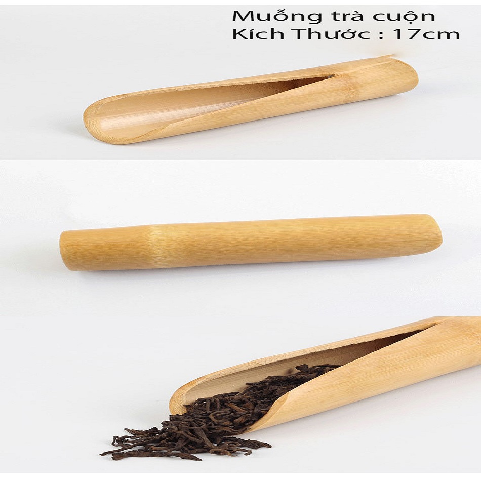 Muỗng tre múc trà, cà phê,thảo dược, muỗng pha trà tiện lợi, phụ kiện pha trà - HVL TEA
