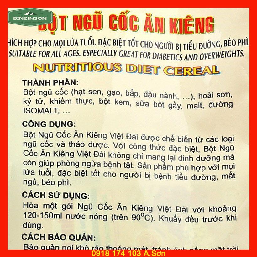 Bột Ngũ Cốc Ăn Kiêng Việt Đài 600g - TẶNG MẶT NẠ SÂM CAO CẤP HÀN QUỐC