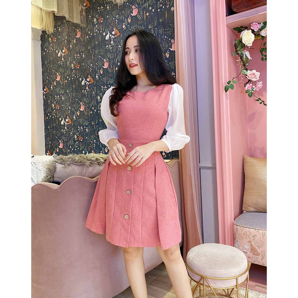 [Mã SKAMA06 giảm 8% tối đa 50K đơn 250K] Đầm công sở phối tay voan nữ tính hack tuổi | BigBuy360 - bigbuy360.vn