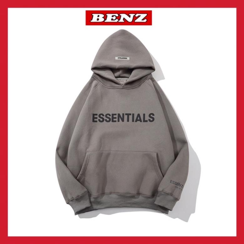 (⚡Hàng S.C⚡️) Áo nỉ hoodie ESSENTIALS nam nữ fom rộng unisex chất nỉ bông mềm mịn không xù lông hình in cao su nổi SC 11