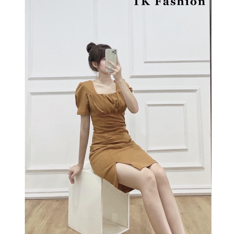 Đầm nữ body tôn dáng, xẻ đùi, sang trọng, thiết kế cao cấp TK Fashion - DK980