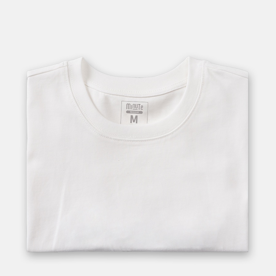 Áo thun nam tay ngắn 100% Cotton co giãn 4 chiều màu trắng trơn MINUTE WHITE LEGENND