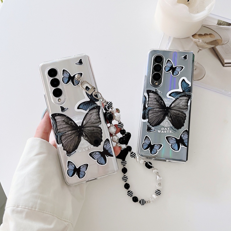 Ốp Điện Thoại Cứng Chống Sốc Có Giá Đỡ Hình Bướm Cho Samsung Galaxy Z Fold 3 5G