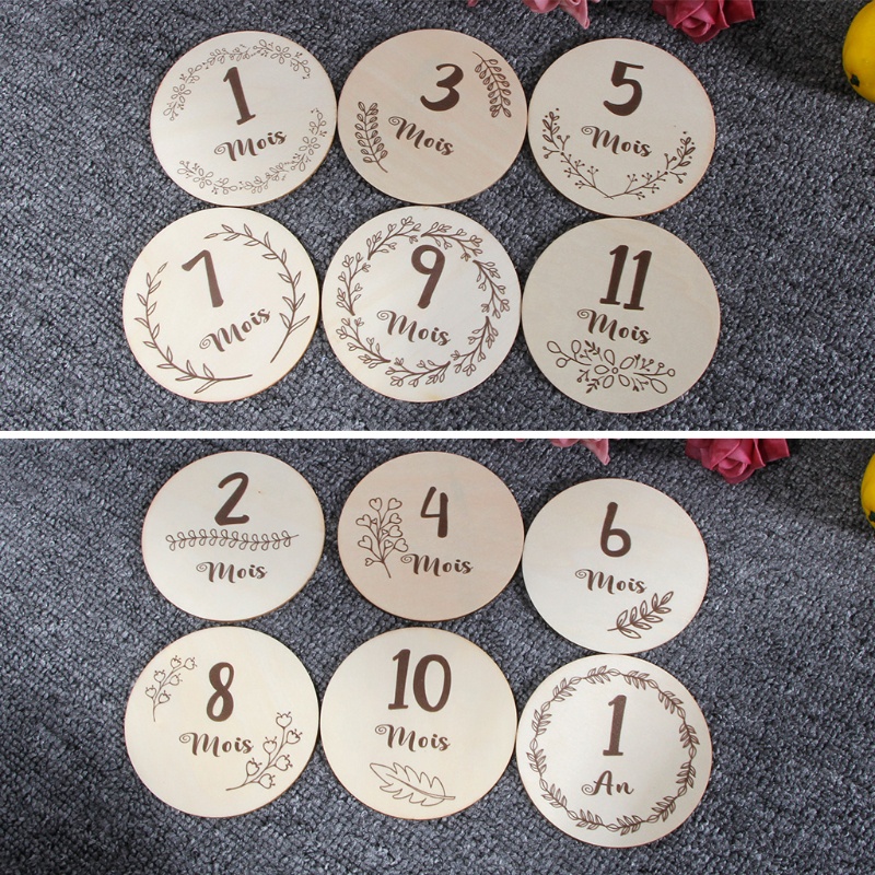 Set 6 Tấm Thẻ Đánh Dấu Cột Mốc Phát Triển Sinh Nhật Cho Bé