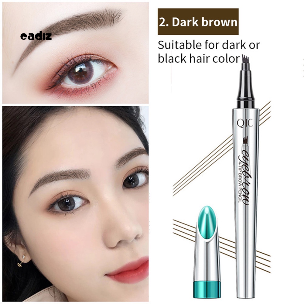 Chì Kẻ Lông Mày Hai Đầu QIC Chống Nước Lâu Trôi