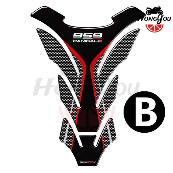 Miếng Dán Trang Trí Bình Xăng Xe Mô Tô Ducati 959 Hình Xương Cá