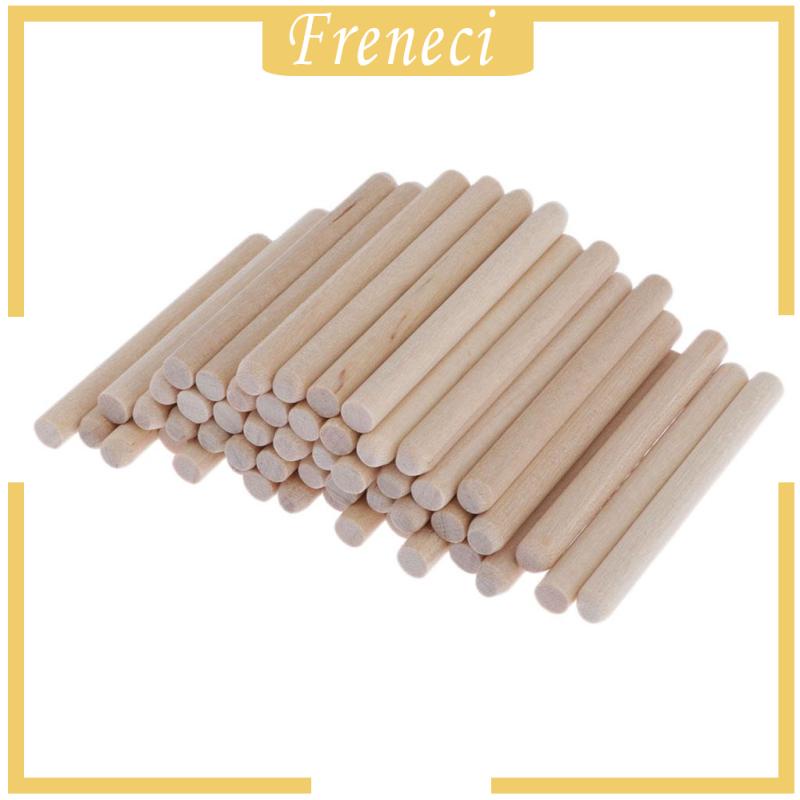 Set 50 thanh gỗ tròn 5cm dùng làm mô hình DIY