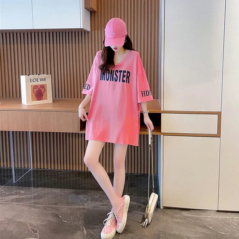 Áo Thun Tay Ngắn Cổ Chữ V Plus Size Cho Nữ C9453