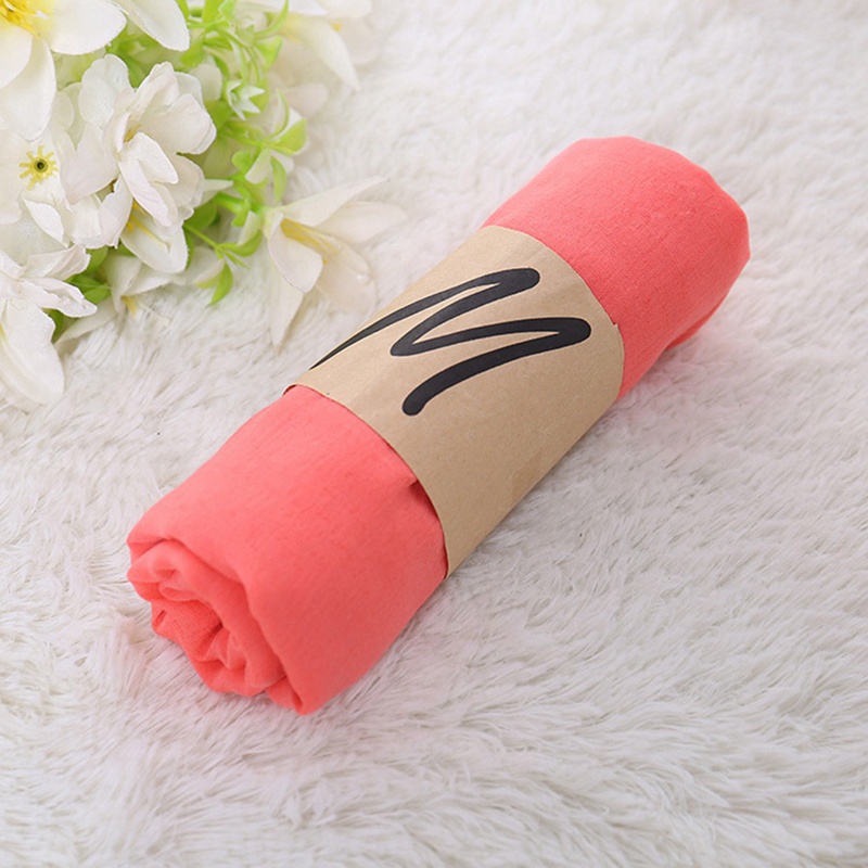 Khăn Choàng cotton Và linen Màu Xanh Dương/180*50All Mới