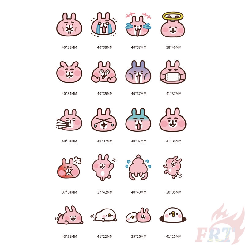❉ Piske &amp; Usagi - Kanahei Stickers A ❉ 40Pcs/Set DIY Decals Stickers for Album Diary Laptop Scrapbooks Skateboard