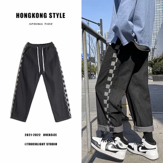 Quần Jeans Dài Ống Rộng Phong Cách Hàn Quốc Cho Nam Size S-3xl