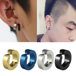 Khuyên tai kẹp bằng thép titan thời trang cá tính dành cho nam