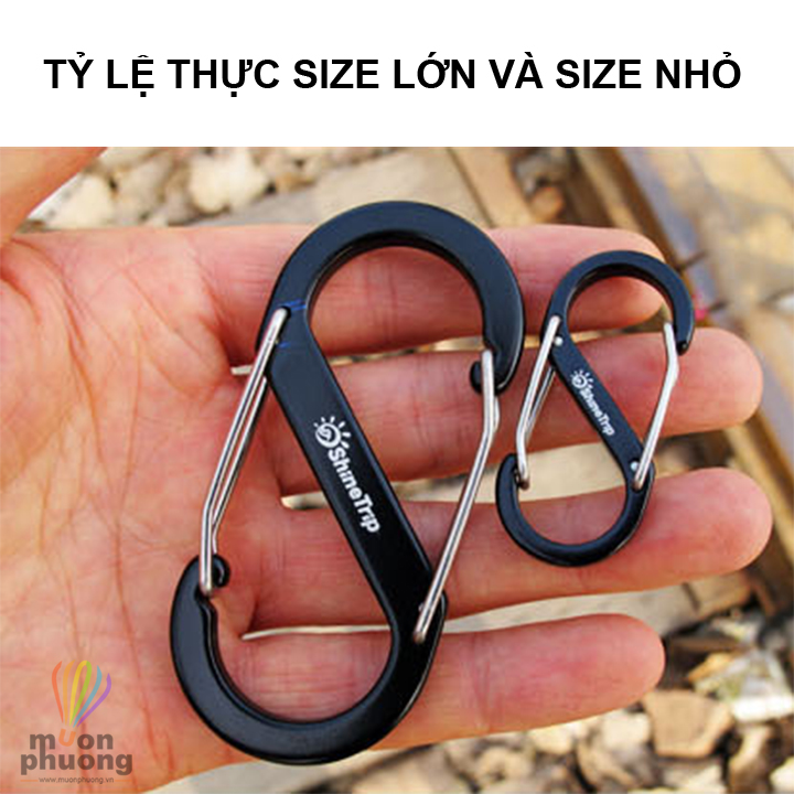 Móc khóa treo chữ S 2 đầu đa năng hợp kim nhôm nhiều màu - MUÔN PHƯƠNG SHOP