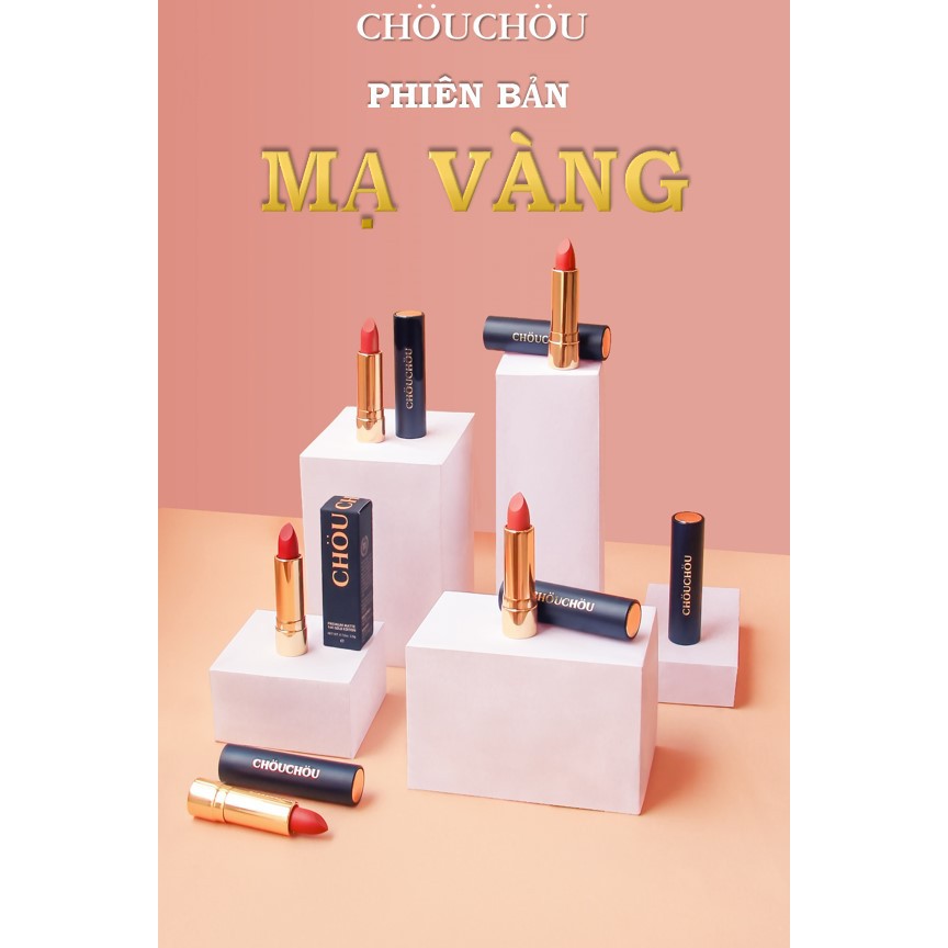Son Thỏi Lì Chou Chou Premium Matte 14k Gold Edition
