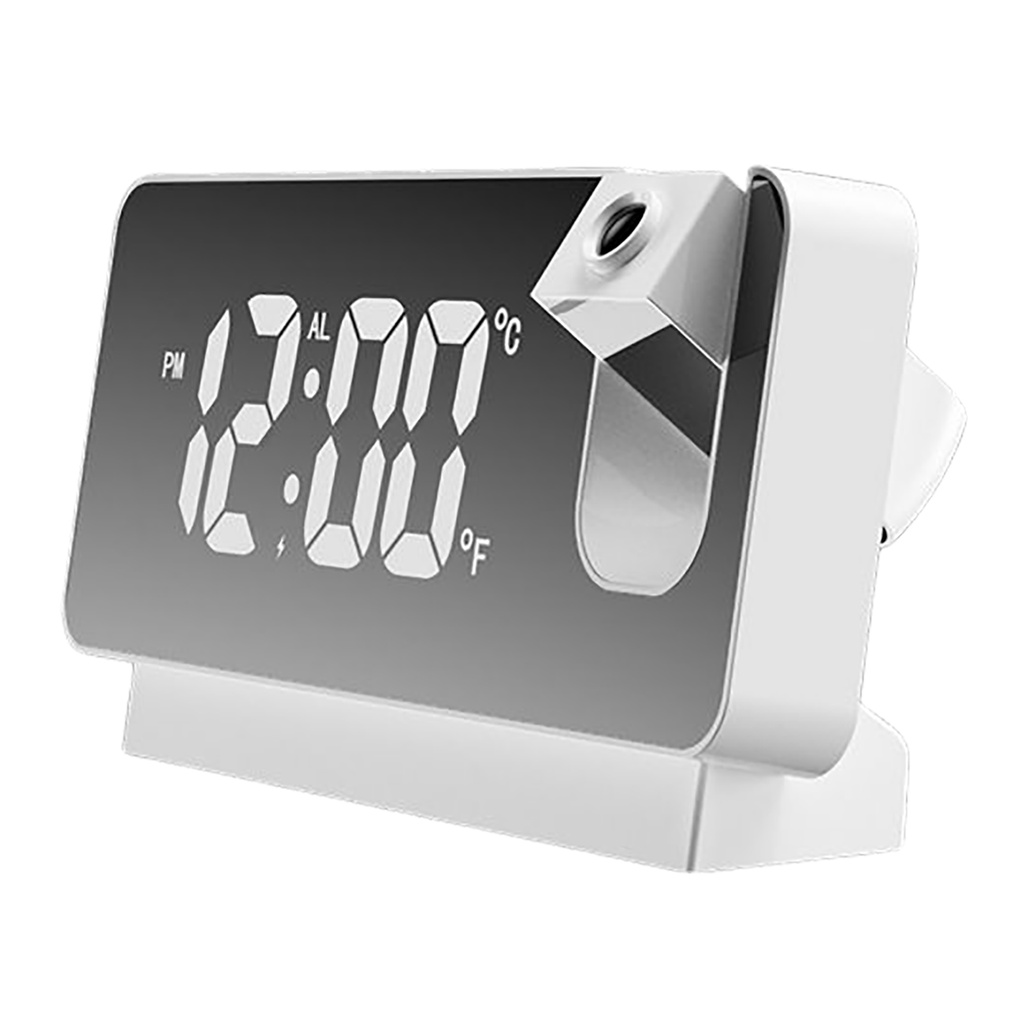 Đồng Hồ Báo Thức Điện Tử Có Đèn LED Chiếu Xoay 180 Độ 2 Cái Cho Trẻ Em & Người Lớn Tuổi