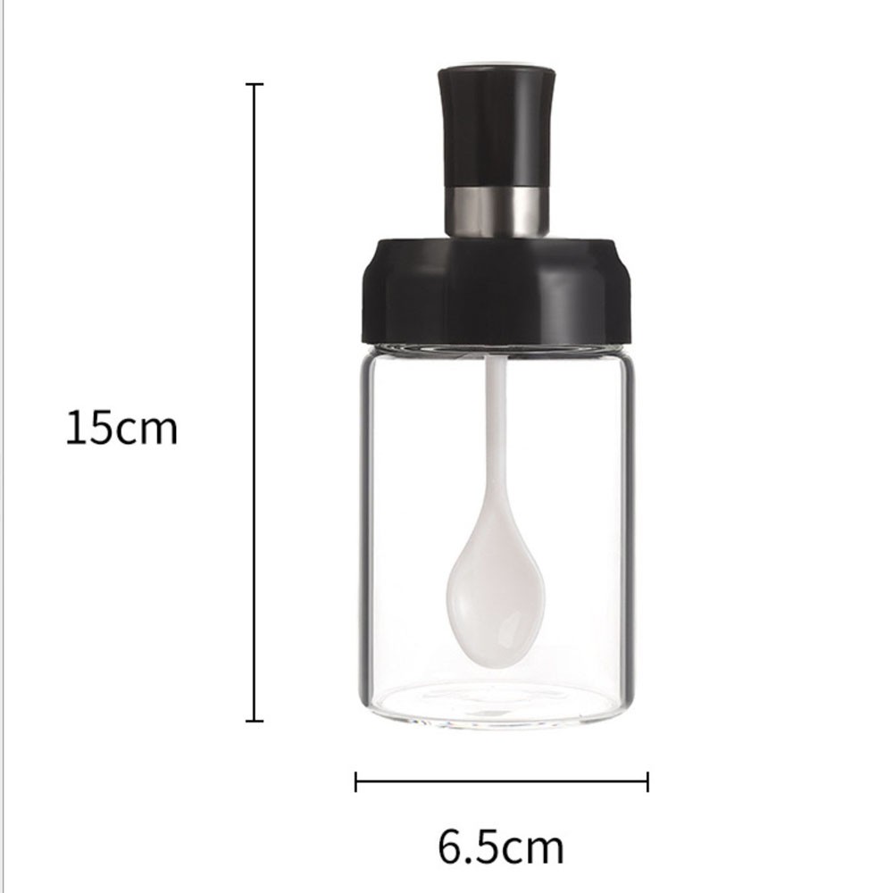 Lọ Đựng Gia Vị, Hũ Đựng Gia Vị Kèm Muỗng Thìa Bằng Thủy Tinh CAO CẤP Model 2021- dung tích 250ml- do giadungtot pp