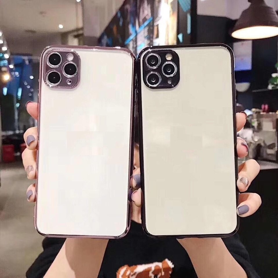 Ốp lưng iphone Lưng Trong Suốt viền xi cấp ip6/6plus/7plus/iphonex/iphone xs max/iphone 11/iphone 11pro/iphone 11promax