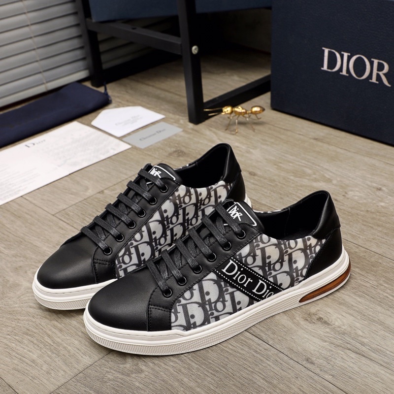 Giày thể thao nam hai cạnh in chữ thương hiệu Dior CD cao cấp