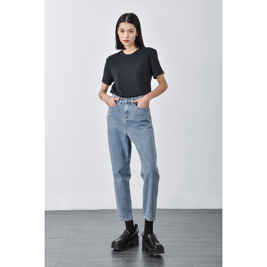 Áo thun tay ngắn thêu chữ trên tay - Routine 10S21TSHW014