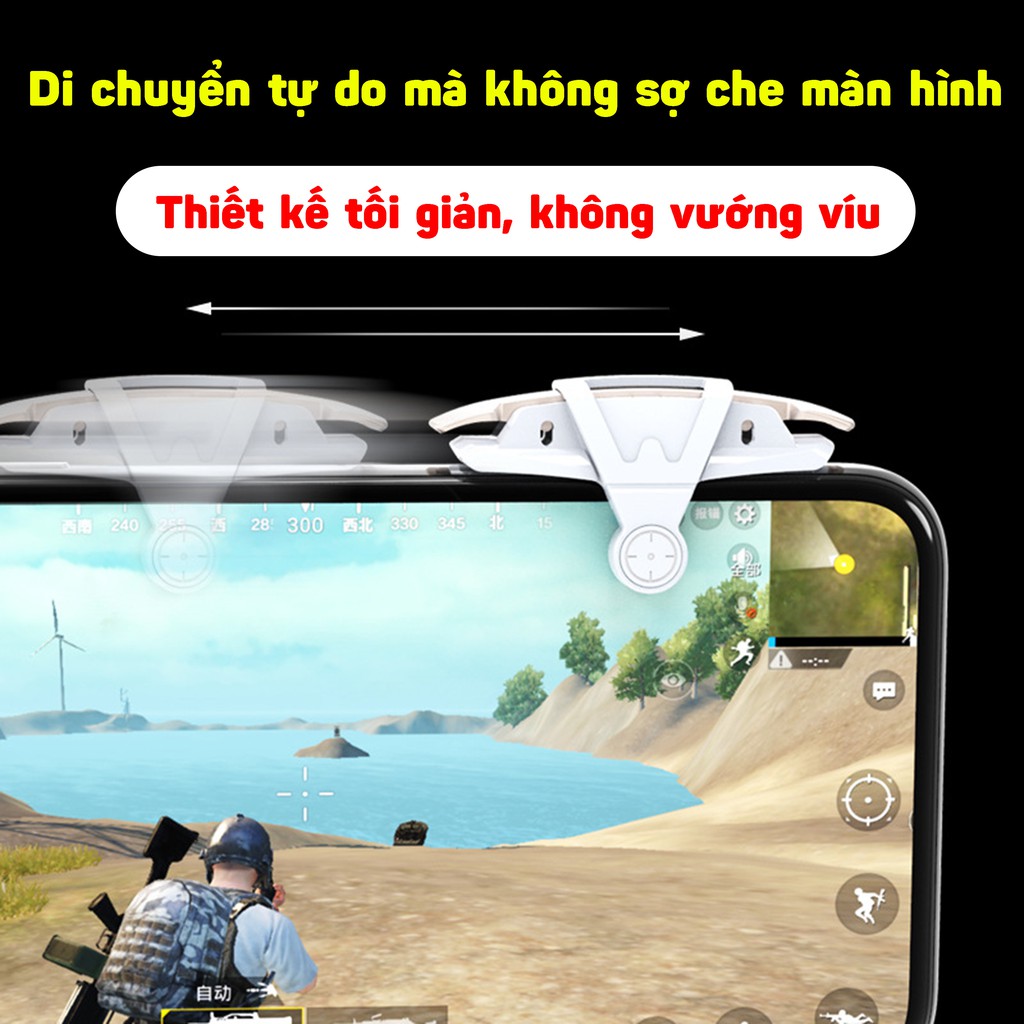 Nút bắn pubg freefire ros mô phỏng phi thuyền phiên bản nâng cấp v2 M9 siêu nhạy  - tay cầm chơi game - phụ kiện pubg