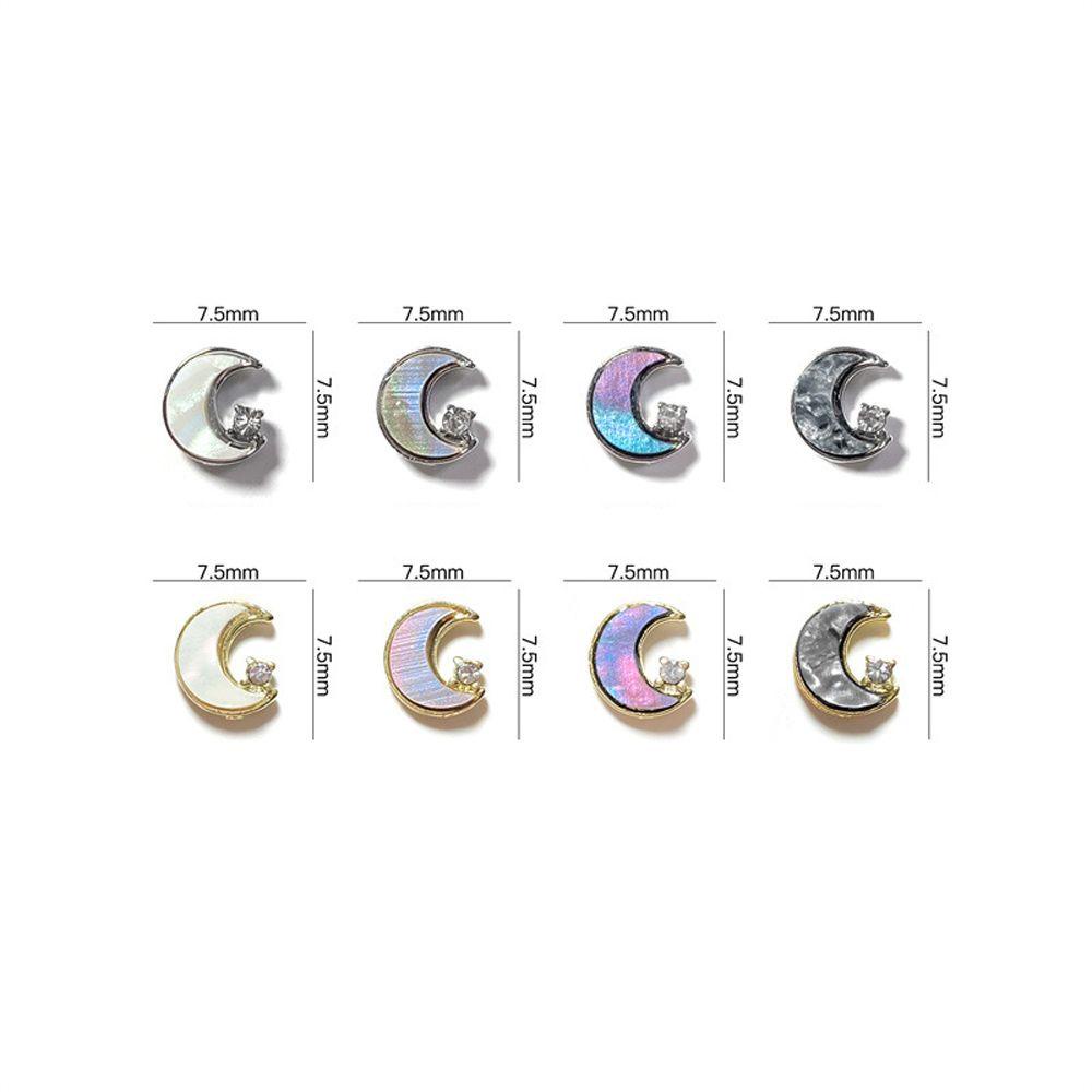 Phụ Kiện Trang Trí Móng Tay 3D DIY Hình Mặt Trăng Lấp Lánh