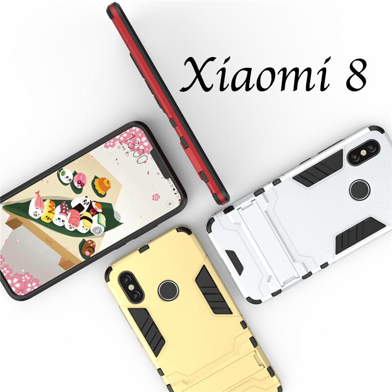 For Xiaomi 8 Case Hybrid Silicone iron Man Armor