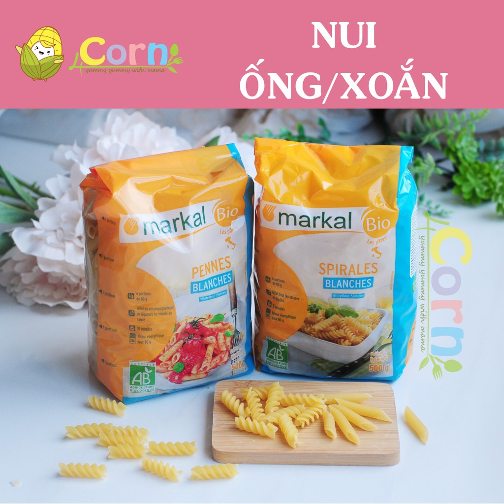 Nui hữu cơ Markal (xoắn - ống) - Cho bé 7m+