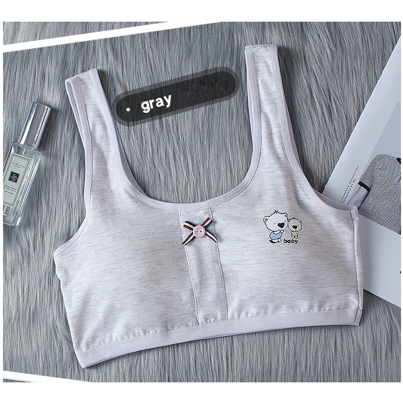 Áo ngực họa tiết gấu đính nơ theo phong cách thể thao xinh xắn dành cho nữ | BigBuy360 - bigbuy360.vn