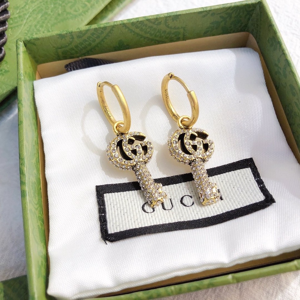 Bông Tai Gucci S927 Bằng Bạc Sterling Thiết Kế Đơn Giản Vui Nhộn Thời Trang Cho Nữ