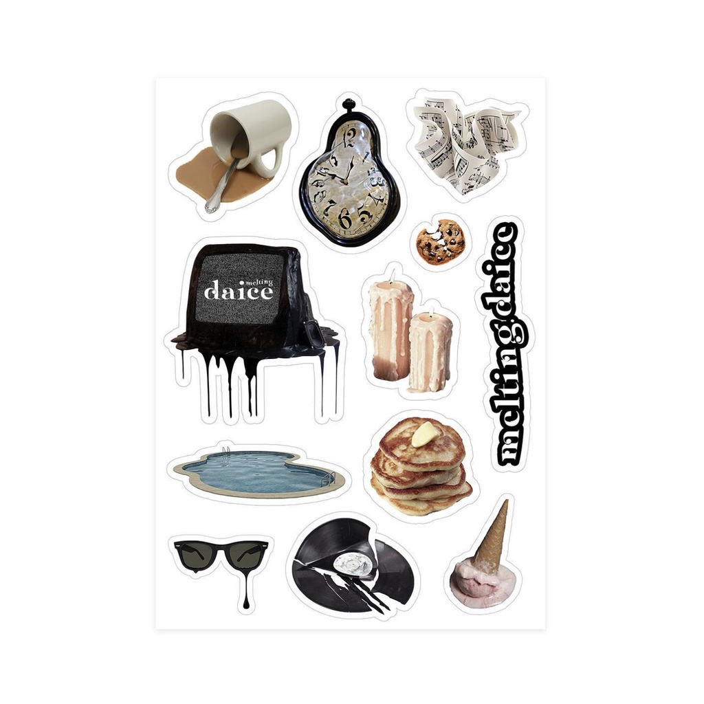 Daice || melting sticker pack  - bộ 12 sticker/nhãn dán/decal chống nước trang trí