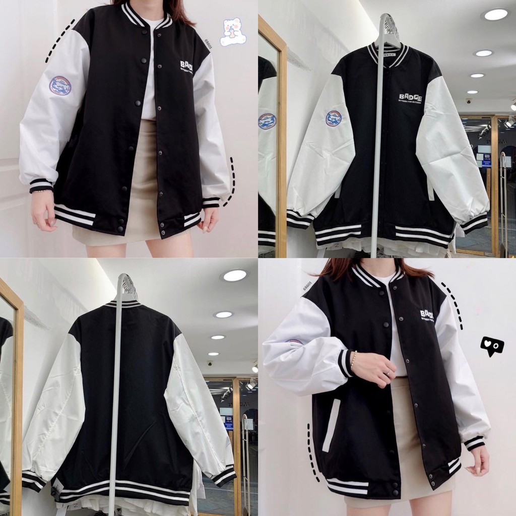 Áo Khoác BOMBER dù thêu Badge Unisex [4 Màu ] - GinniShop | BigBuy360 - bigbuy360.vn