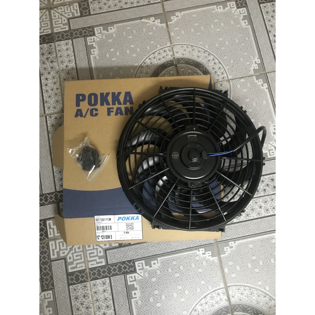 Quạt dàn nóng chuyên chế độ điều hòa ô tô 12'' (đường kính 30cm) công xuất 80w (12V+24V)