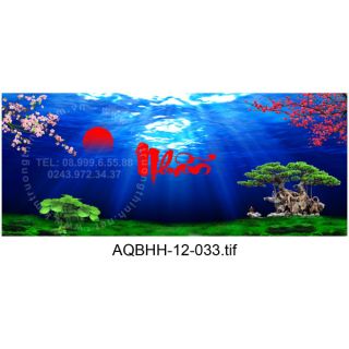 Tranh 3D bể cá (kt 60x40;80x50;90x50;100x50;100x60;120x60;150x60cm)